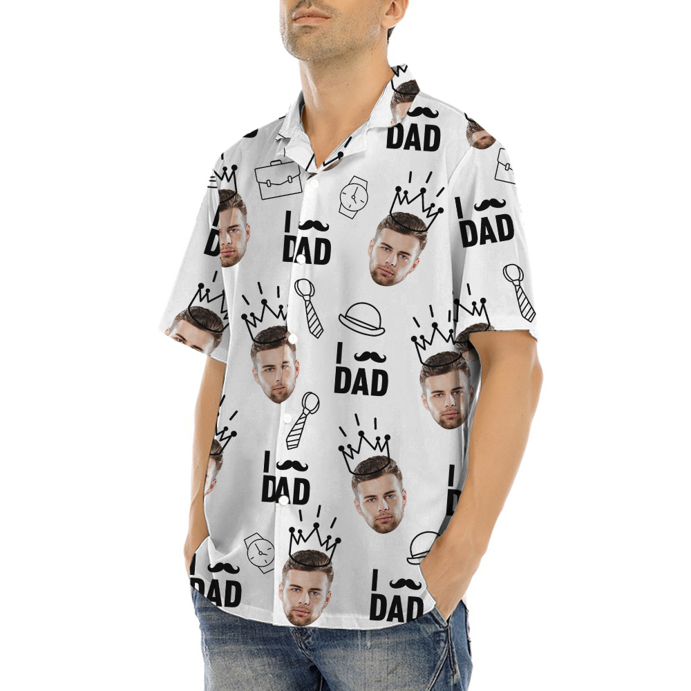 Father's Day Hawaiian Shirt With Custom Face