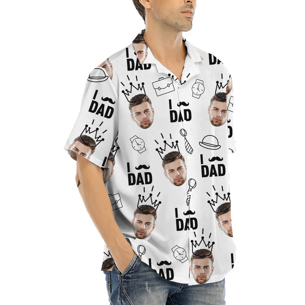 Father's Day Hawaiian Shirt With Custom Face