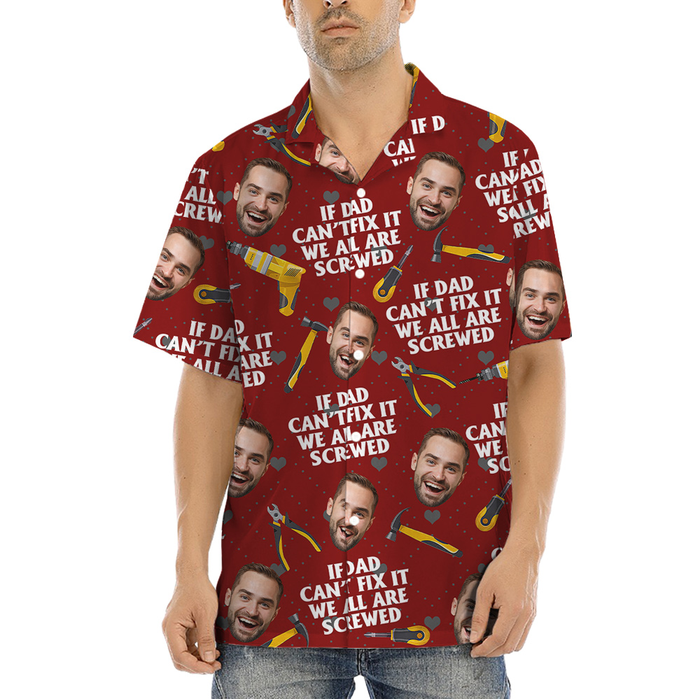 Funny Father's Day Gift Hawaiian Shirt With Custom Face - variant image 1