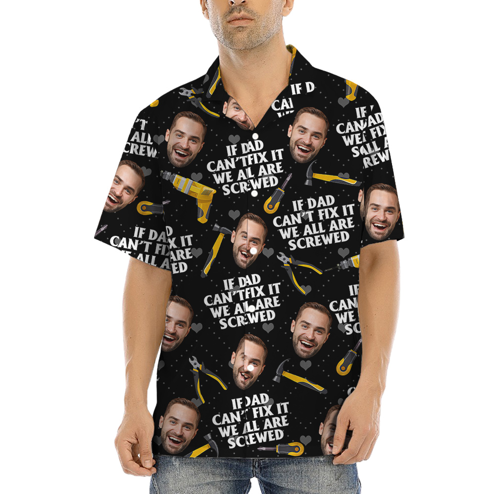 Father's Day Gift Ideas Custom Face Hawaiian Shirt - variant image 1