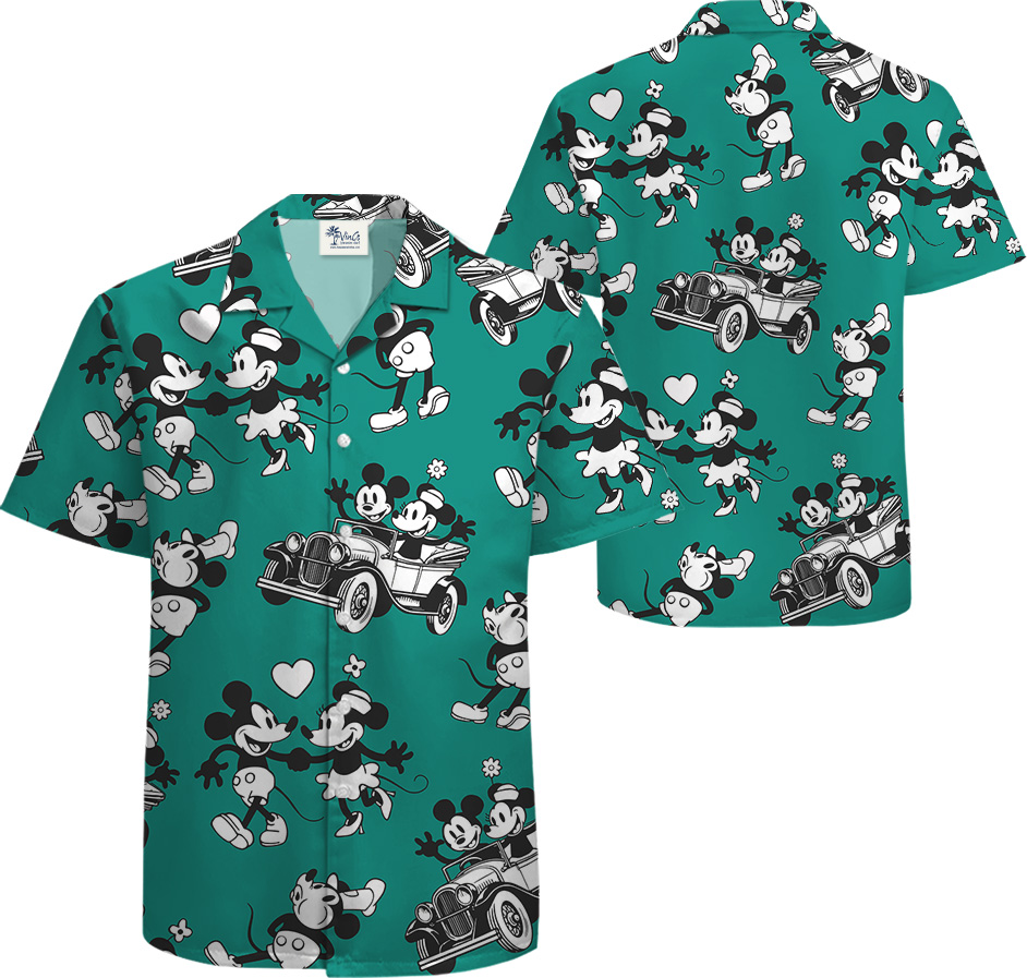 Mickey 1928 Bula Tropical Button Up Shirts