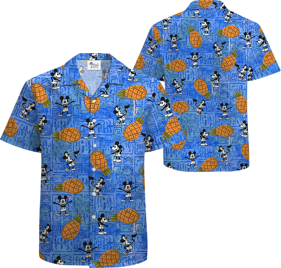 Mickey 1928 Bula Tropical Button Up Shirts