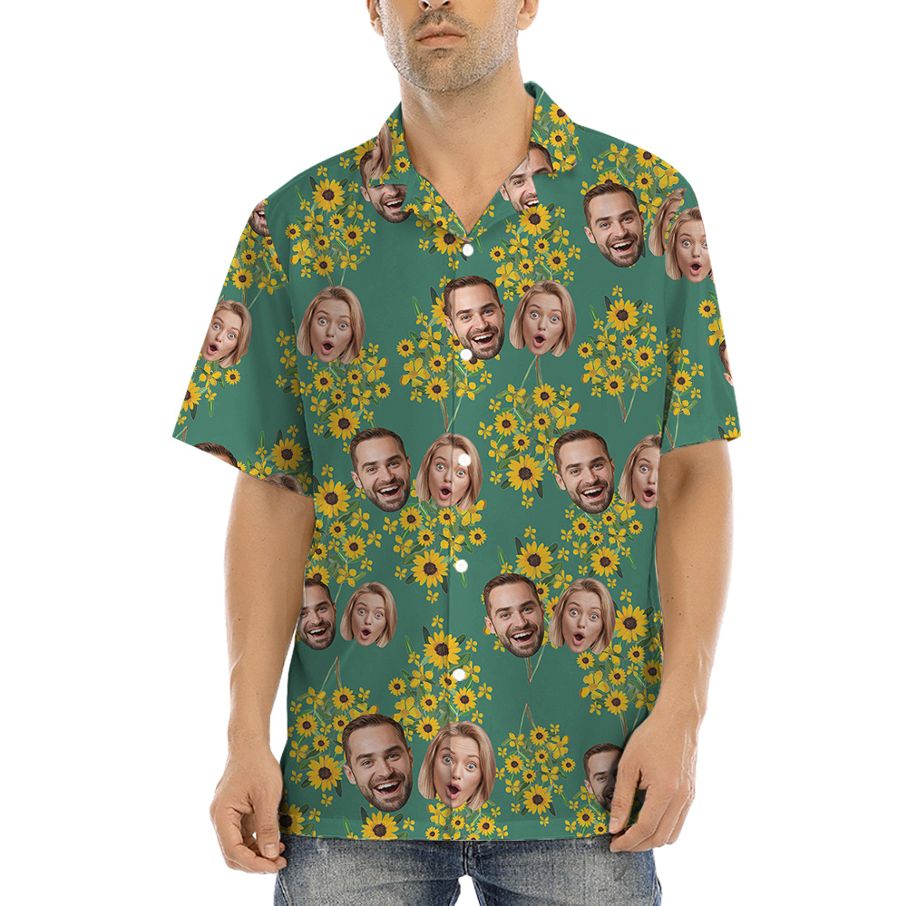 Tropical Custom Couple Faces Bula Shirts