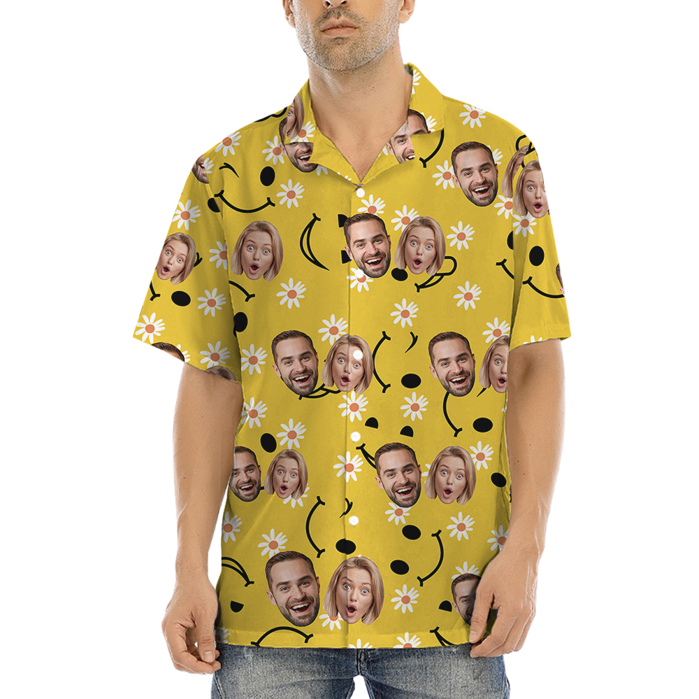 Tropical Custom Couple Faces Bula Shirts
