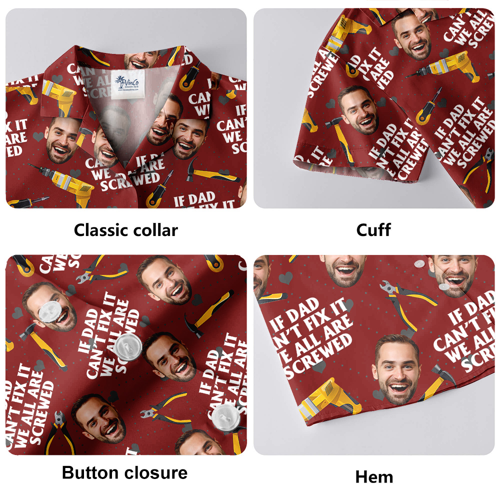 Funny Father's Day Gift Hawaiian Shirt With Custom Face