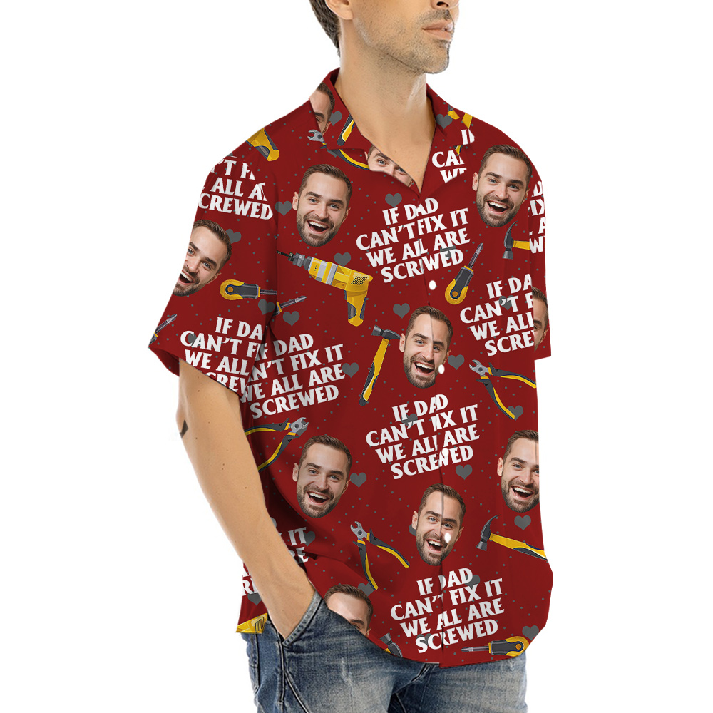 Funny Father's Day Gift Hawaiian Shirt With Custom Face
