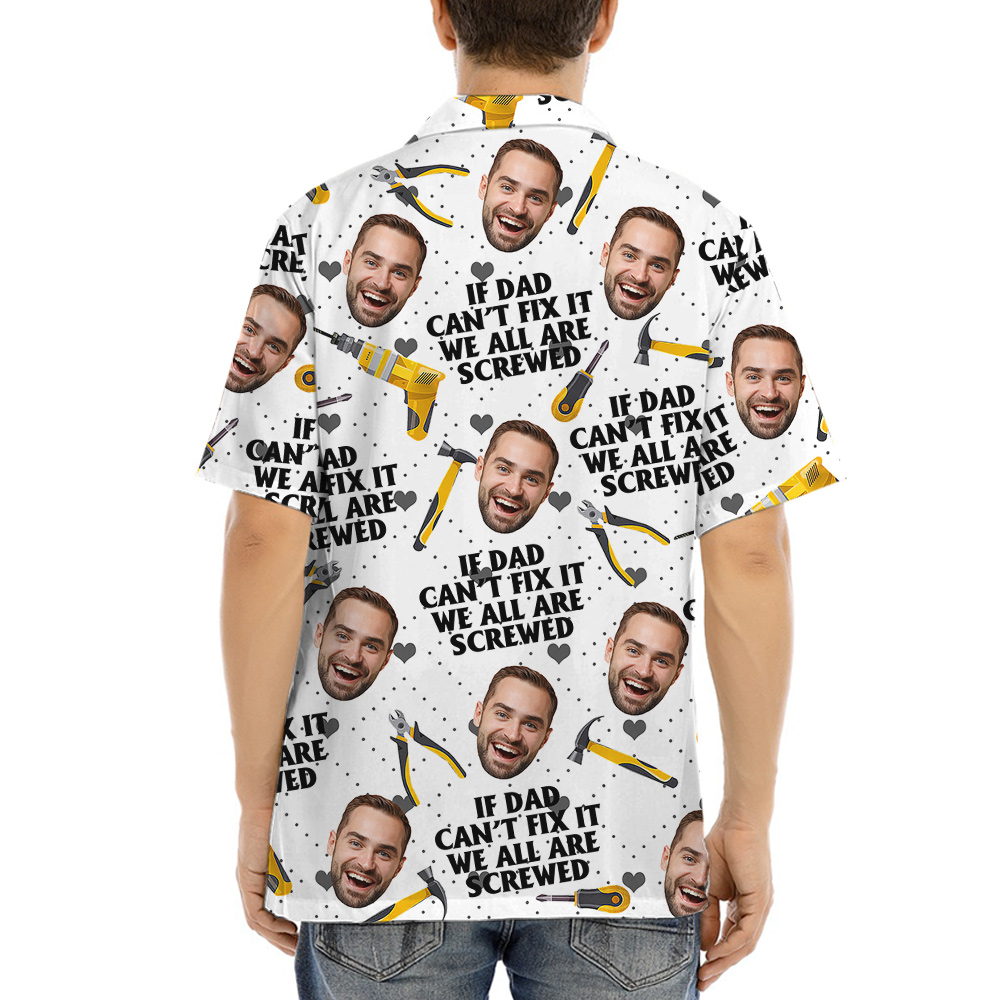 Funny Custom Dad's Face Hawaiian Shirt