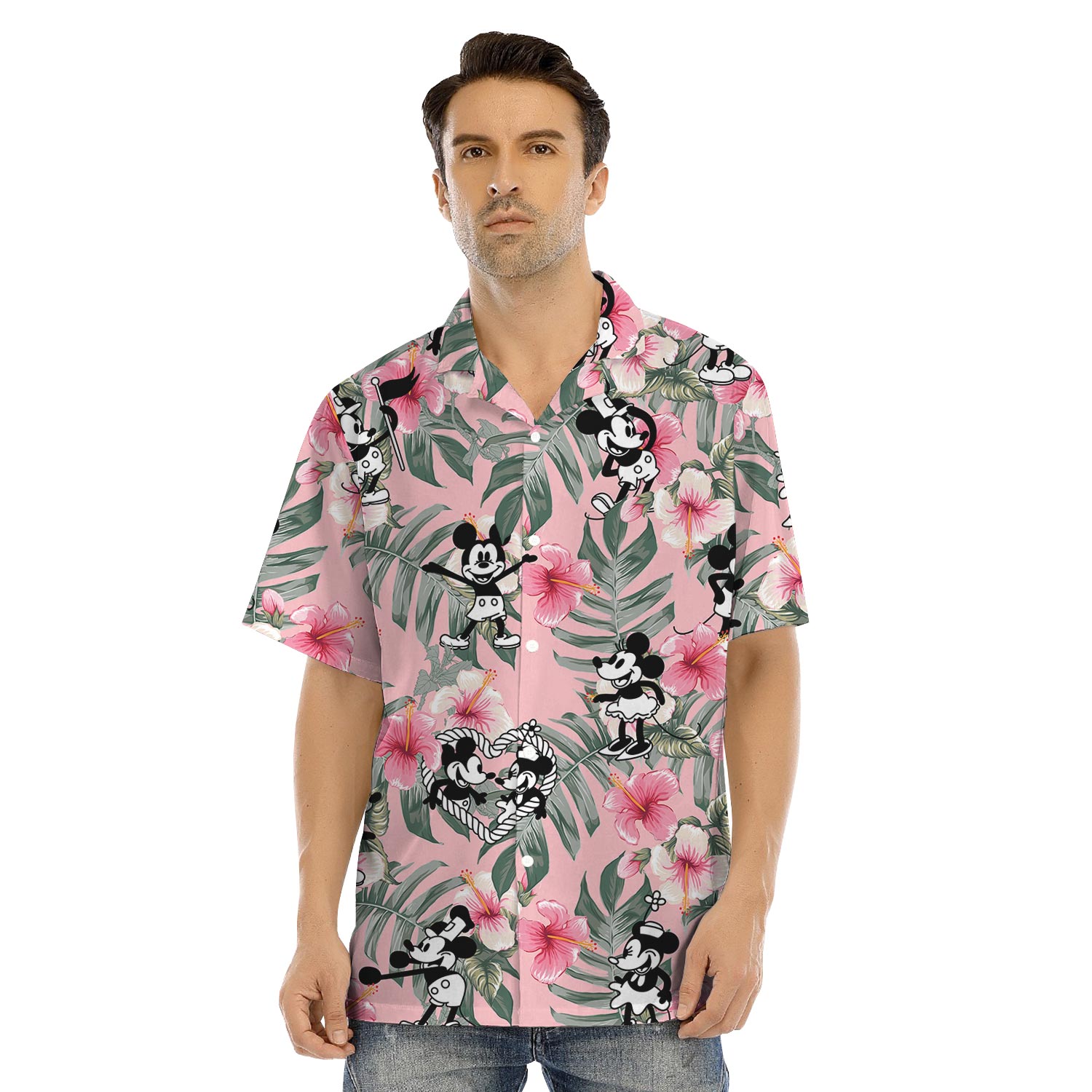 Steamboat Willie Mickey Minnie Matching Tropical Outfits For Family