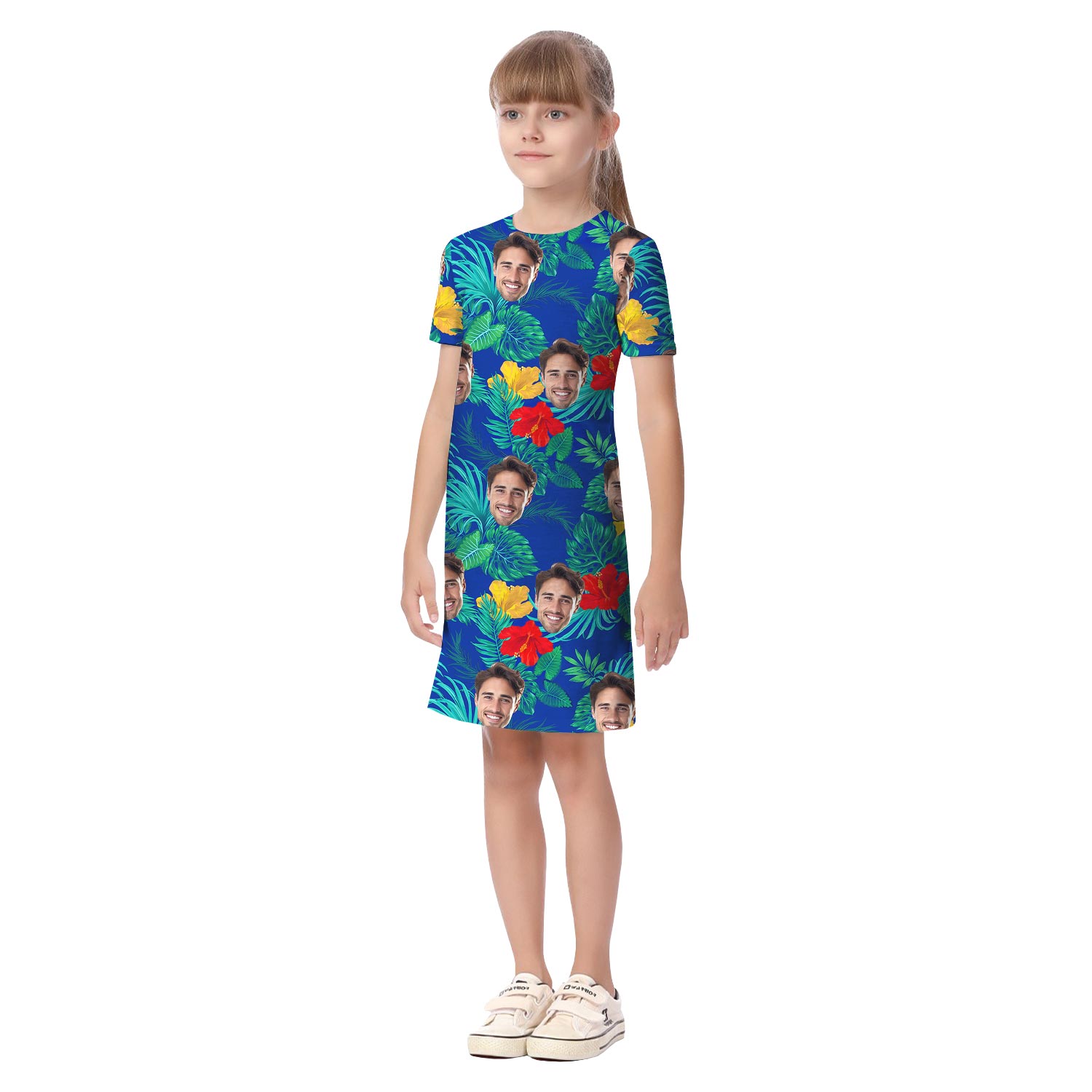 Hibiscus Tropical Family Matching Hawaiian With Custom Face