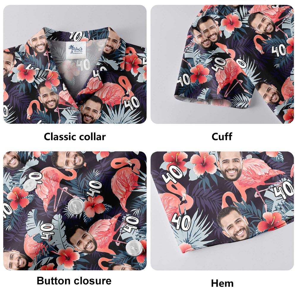 Custom Face And Age Bula Button Up Shirts