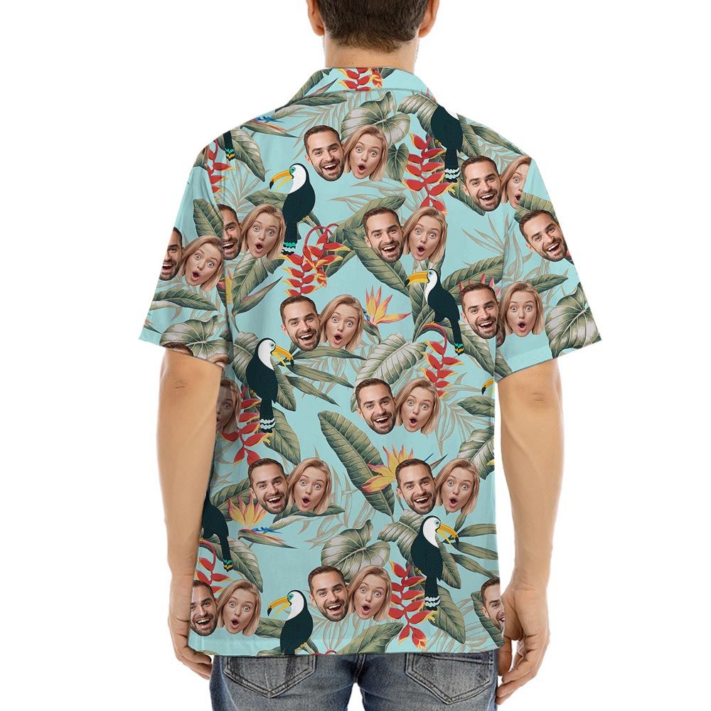 Blue Toucan Personalized Hawaiian Shirt With 2 Faces
