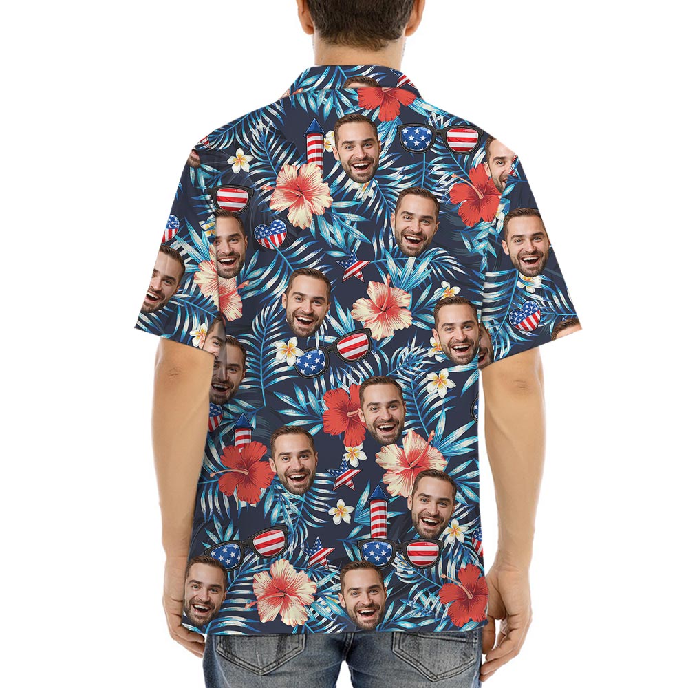 Patriotic Personalized Hawaiian Shirts With Preview