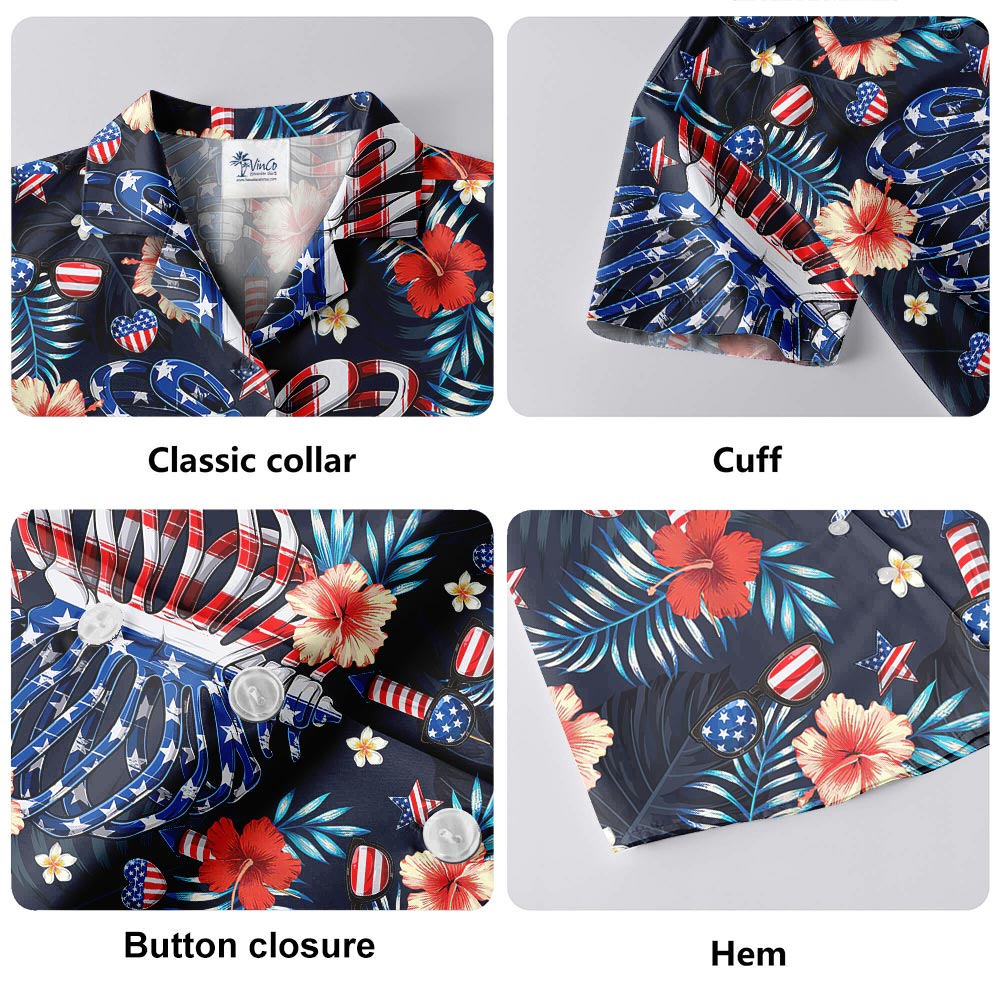Funny Bone Tropical Button Up Shirt For Men