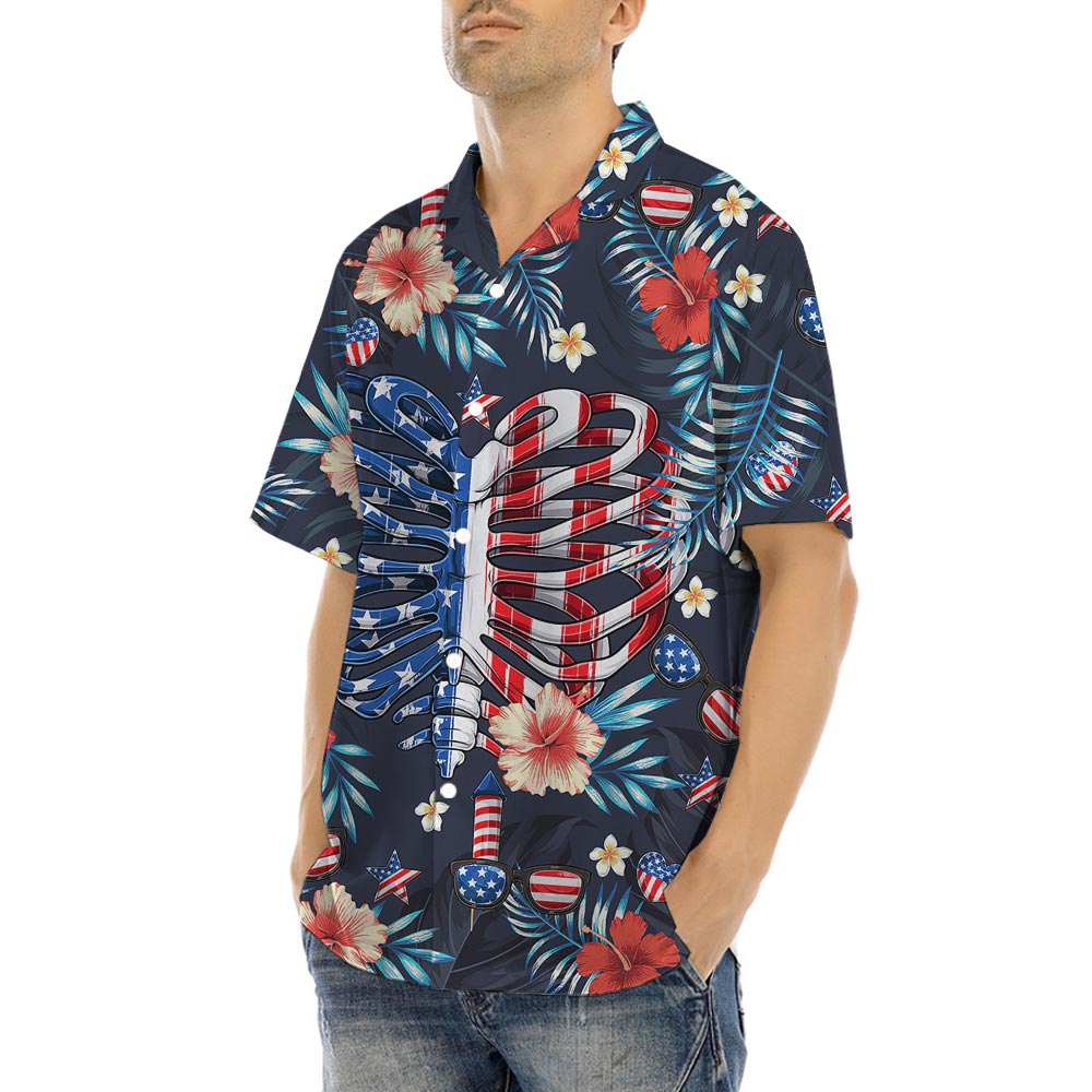 Funny Bone Tropical Button Up Shirt For Men