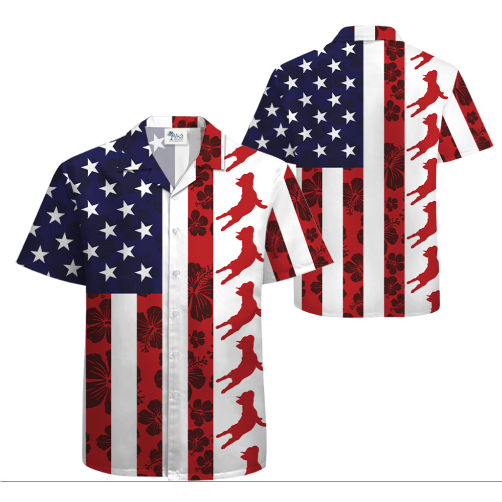 4th of July American Hawaiian Shirts