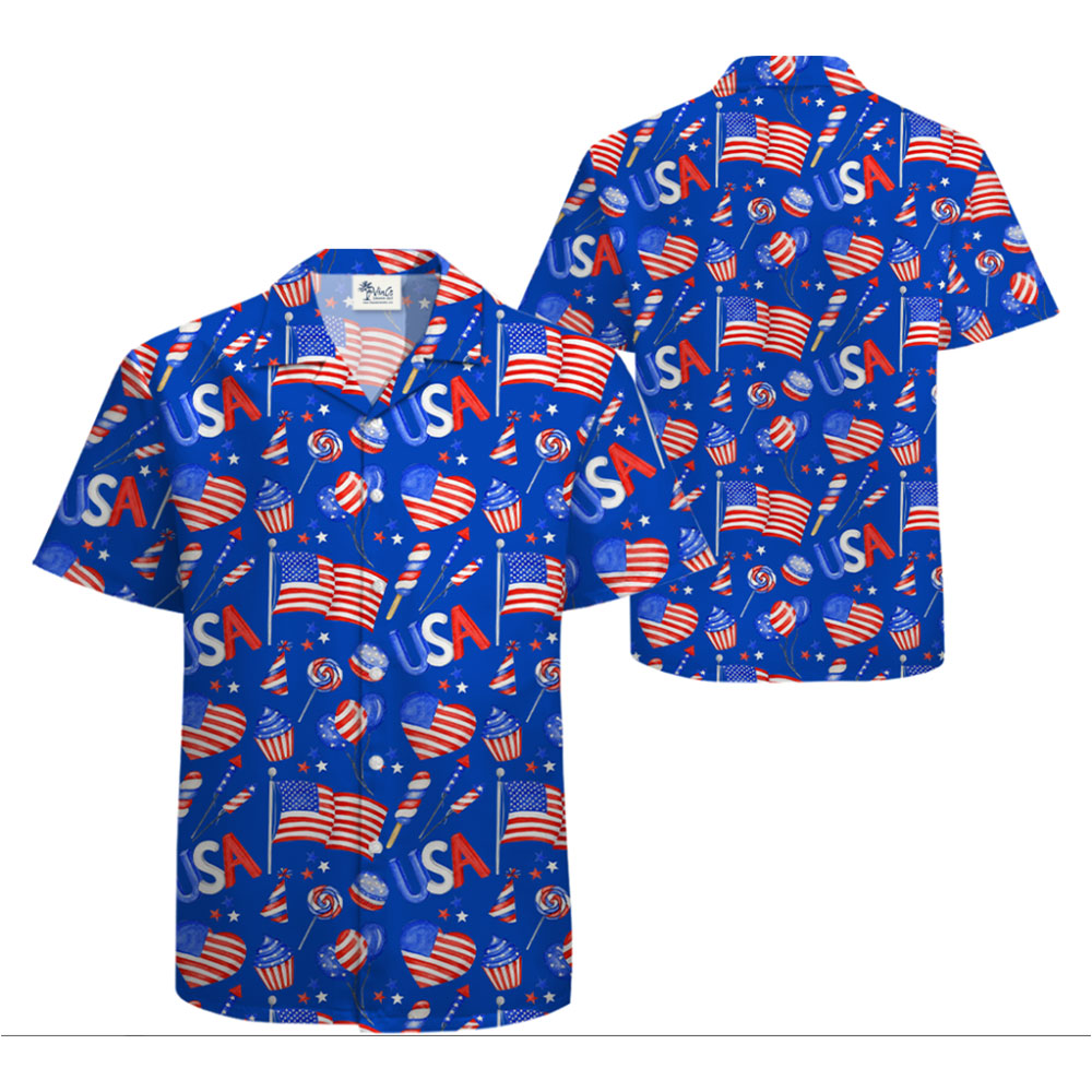 4th of July American Hawaiian Shirts - variant image 1