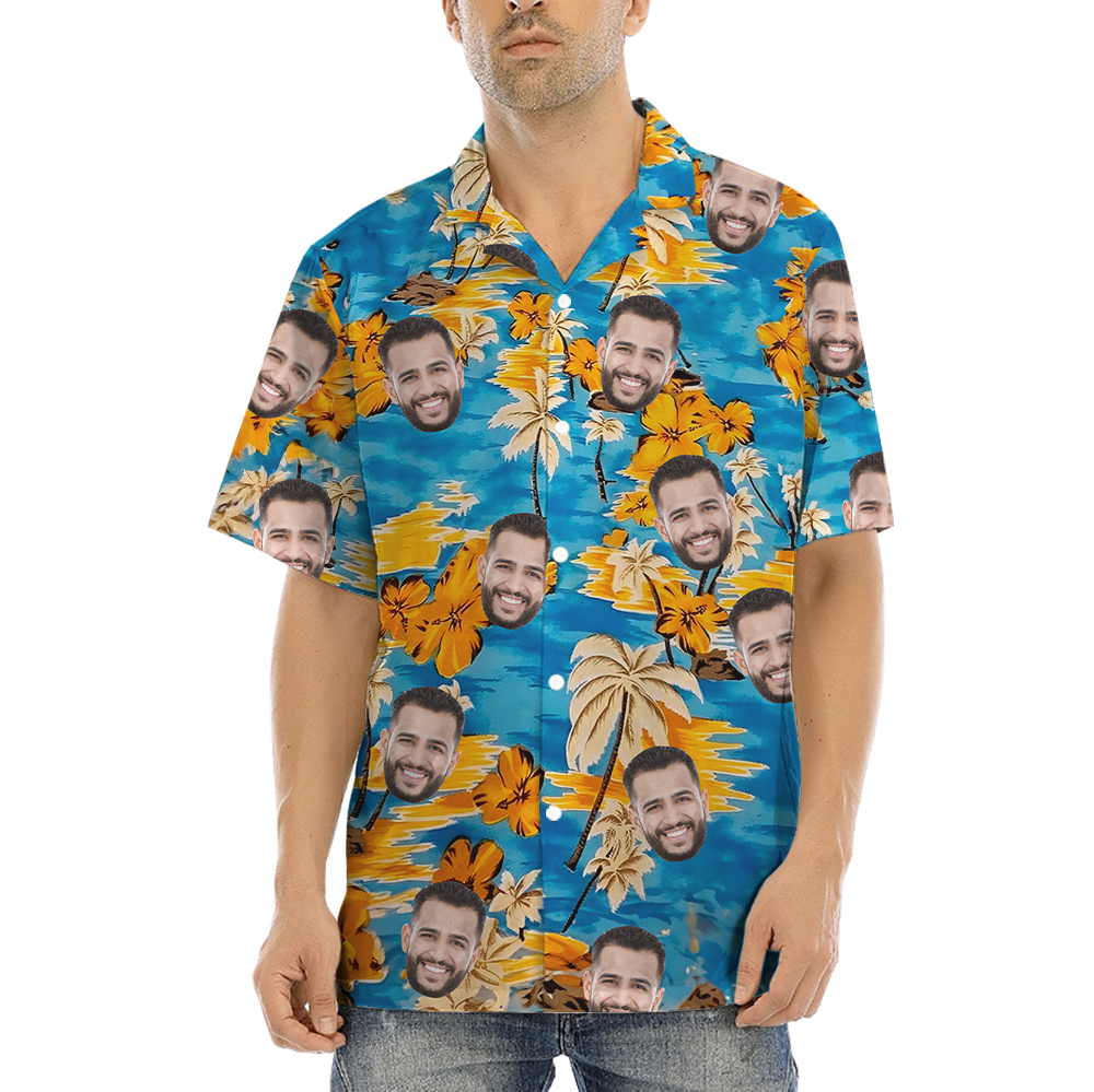 Custom Face Hawaiian Shirt with Multiple Designs - variant image 1