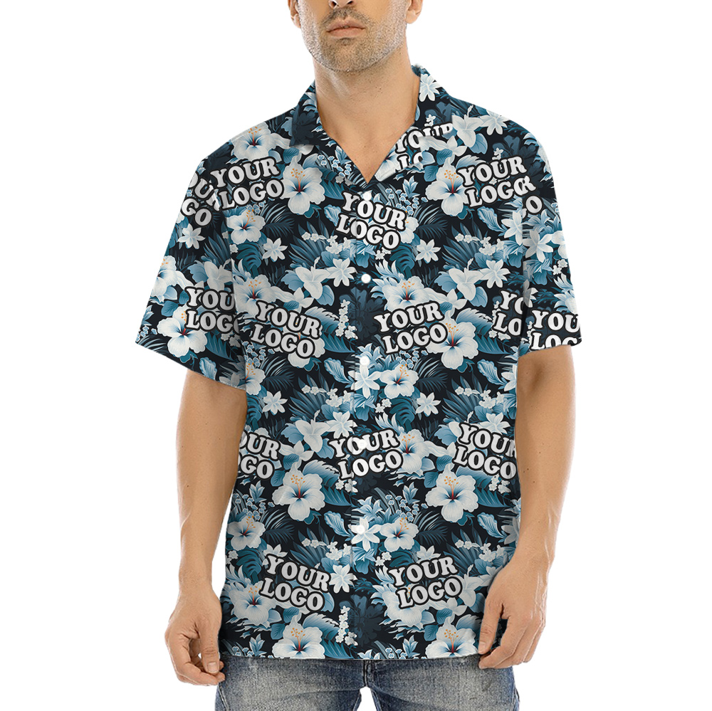 Custom Button Up Hawaiian Shirts with Team Logo - variant image 1