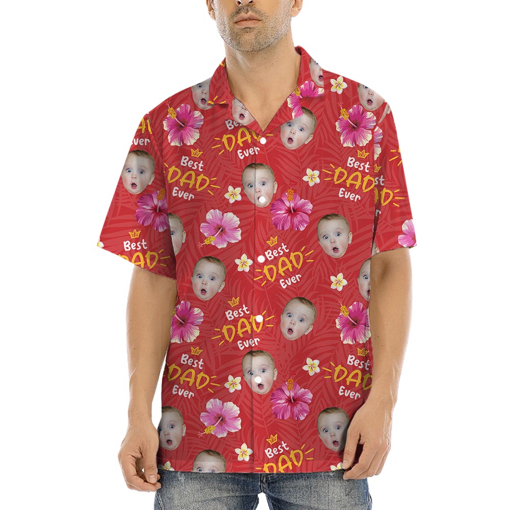 Custom Father's Day Shirt With Kids Faces