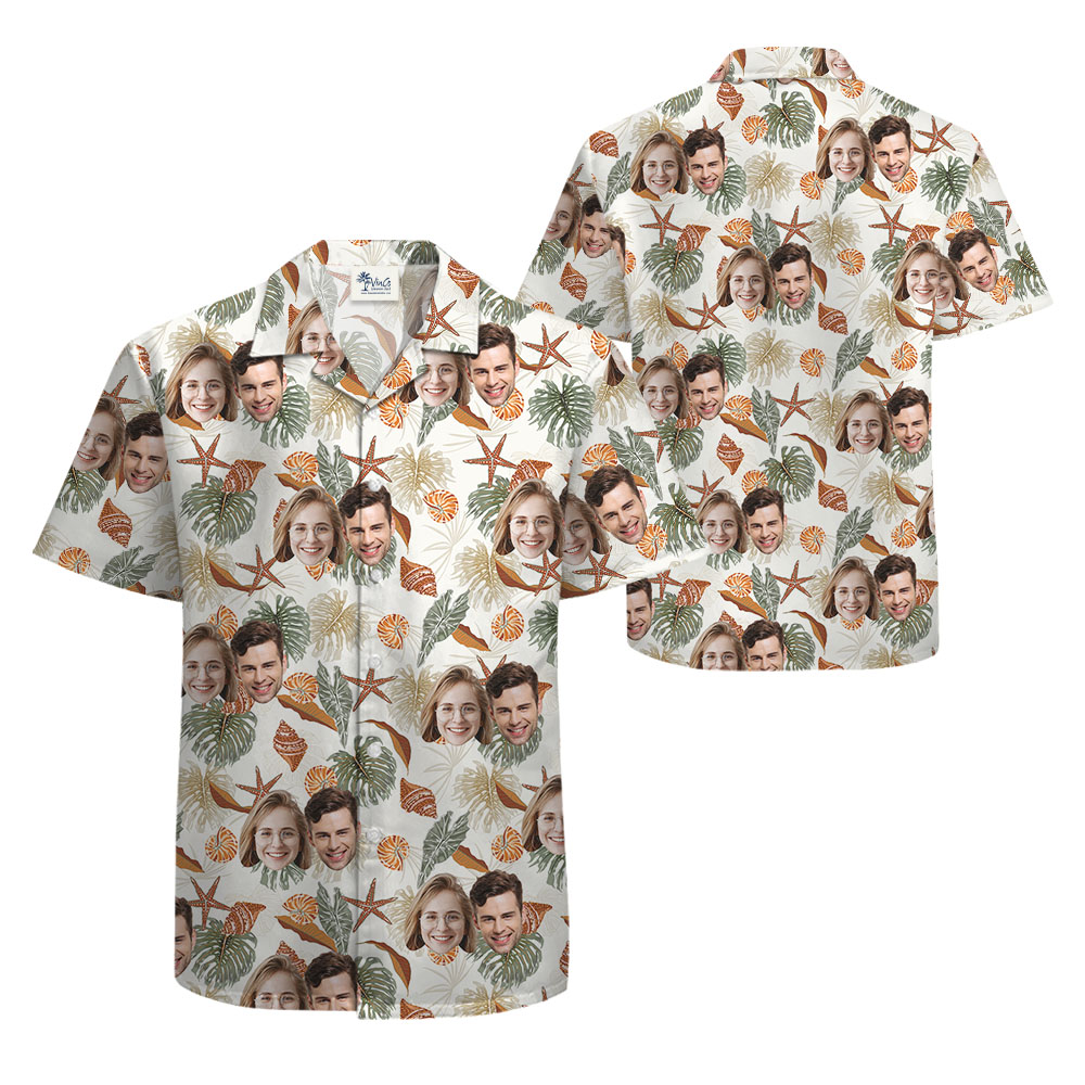 Custom Face Sea Animal Hawaiian Shirt For Men