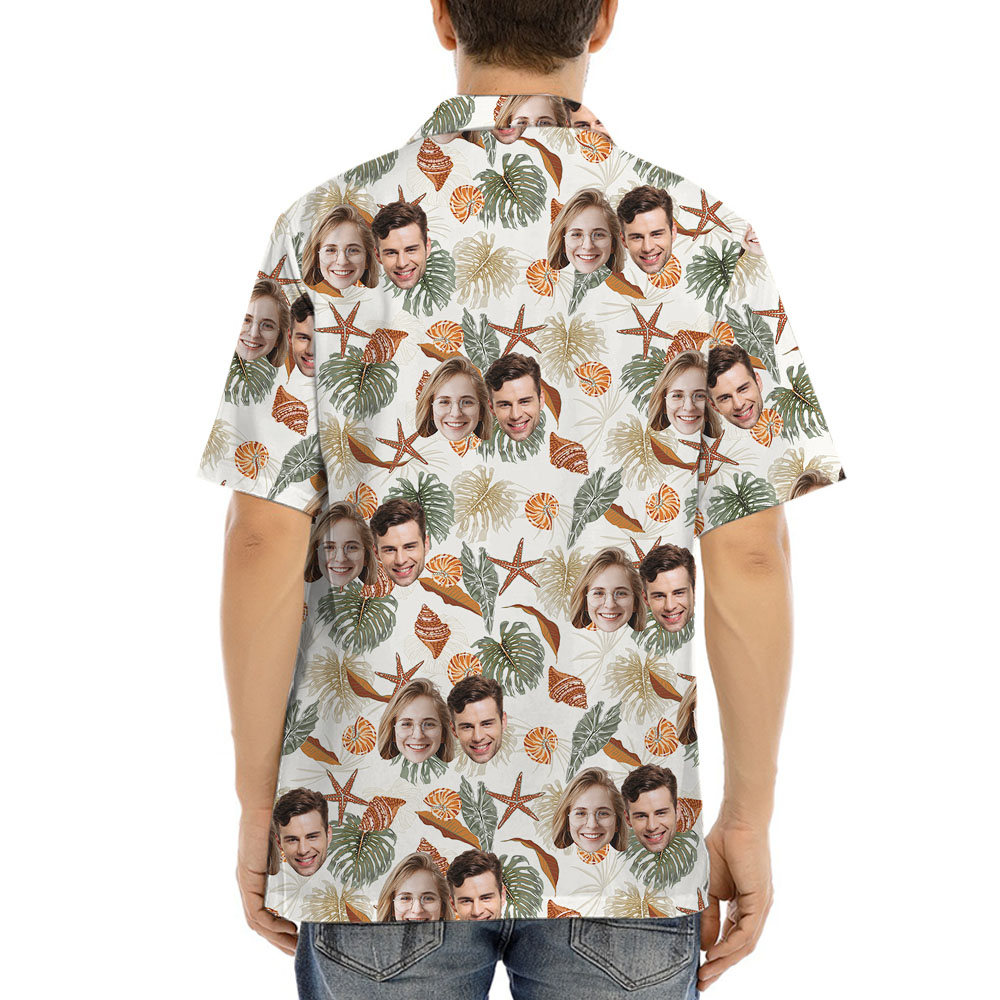 Custom Face Sea Animal Hawaiian Shirt For Men