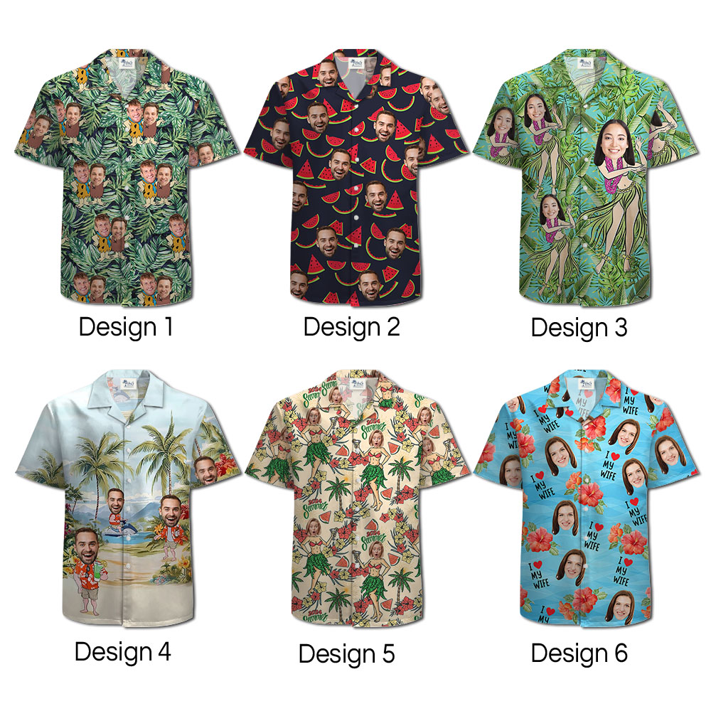 Funny Personalized Hawaiian Button Up Shirts For Men