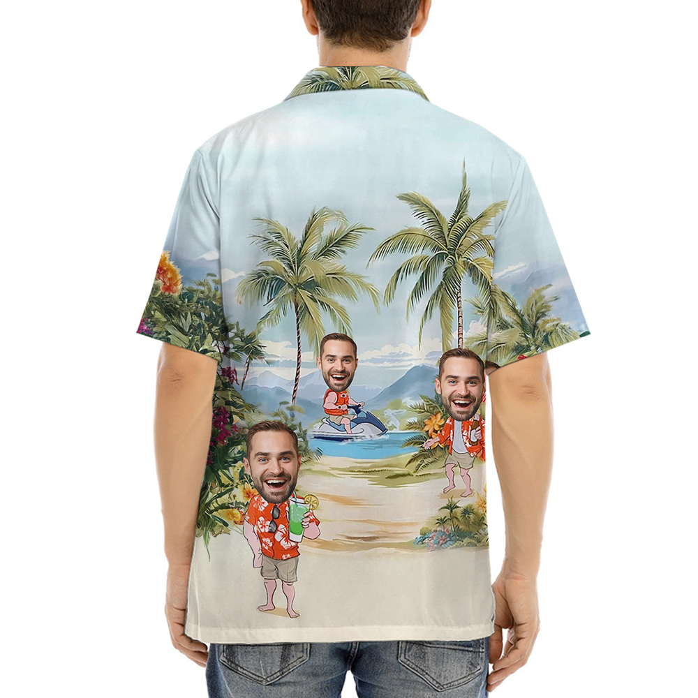 Funny Personalized Hawaiian Button Up Shirts For Men