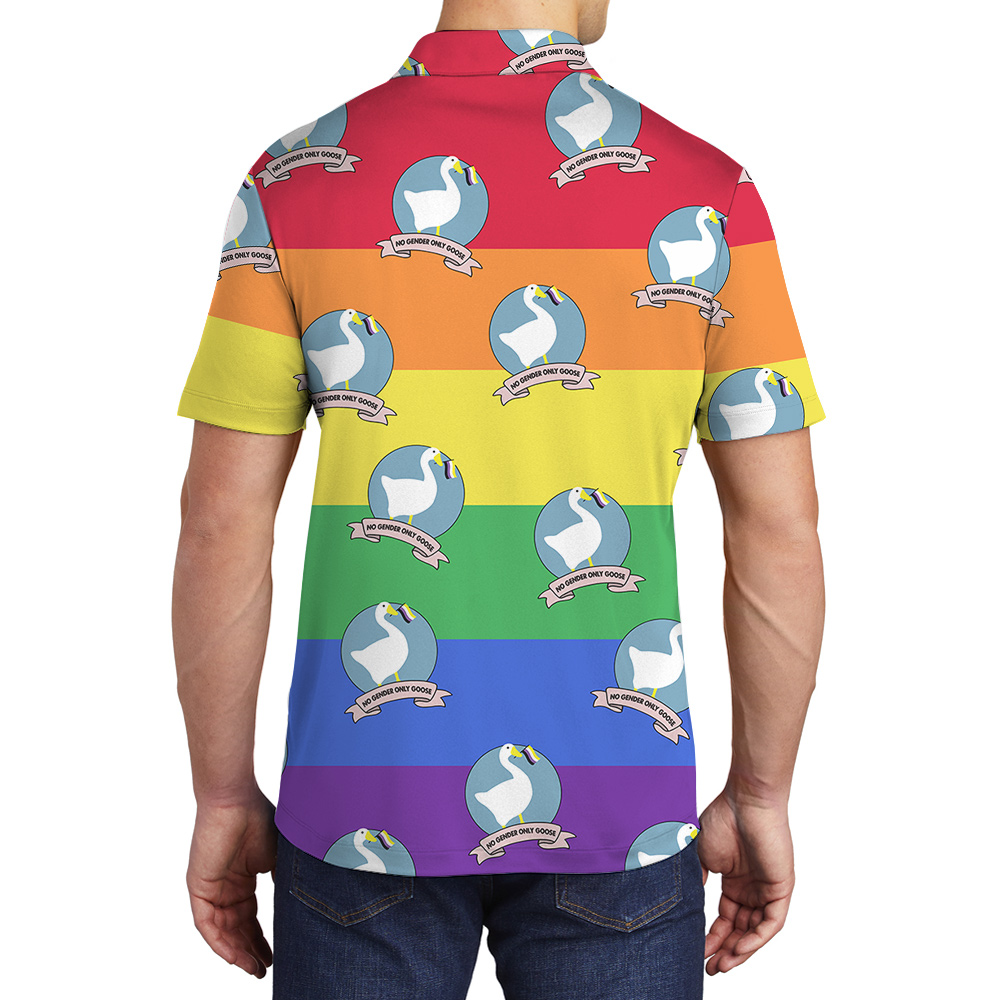 No Gender Only Goose Hawaiian Polo Goft Shirt