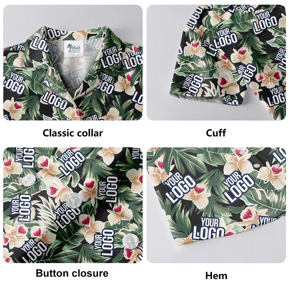 Unique Custom Tropical Shirt With Company Logo