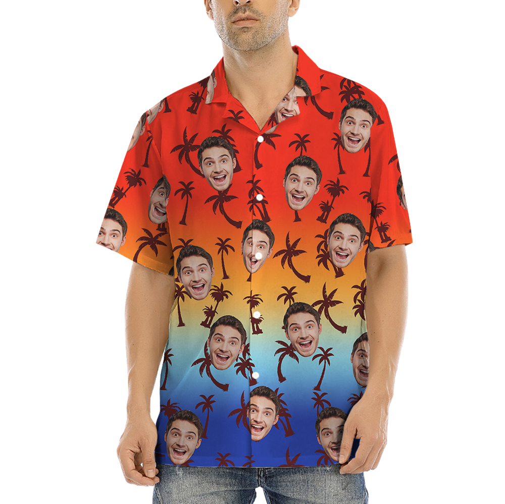 Custom Face Hawaiian Shirt with Multiple Designs