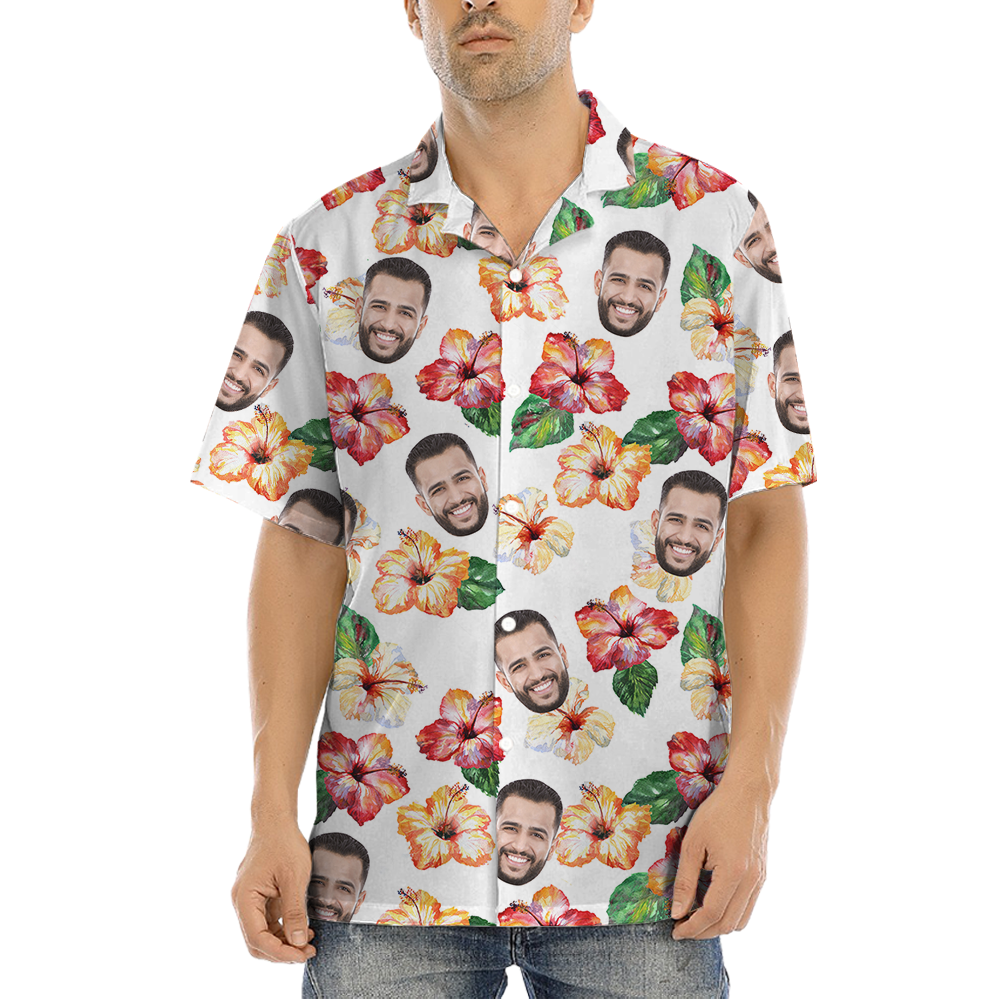 Custom Face Hawaiian Shirt with Multiple Designs