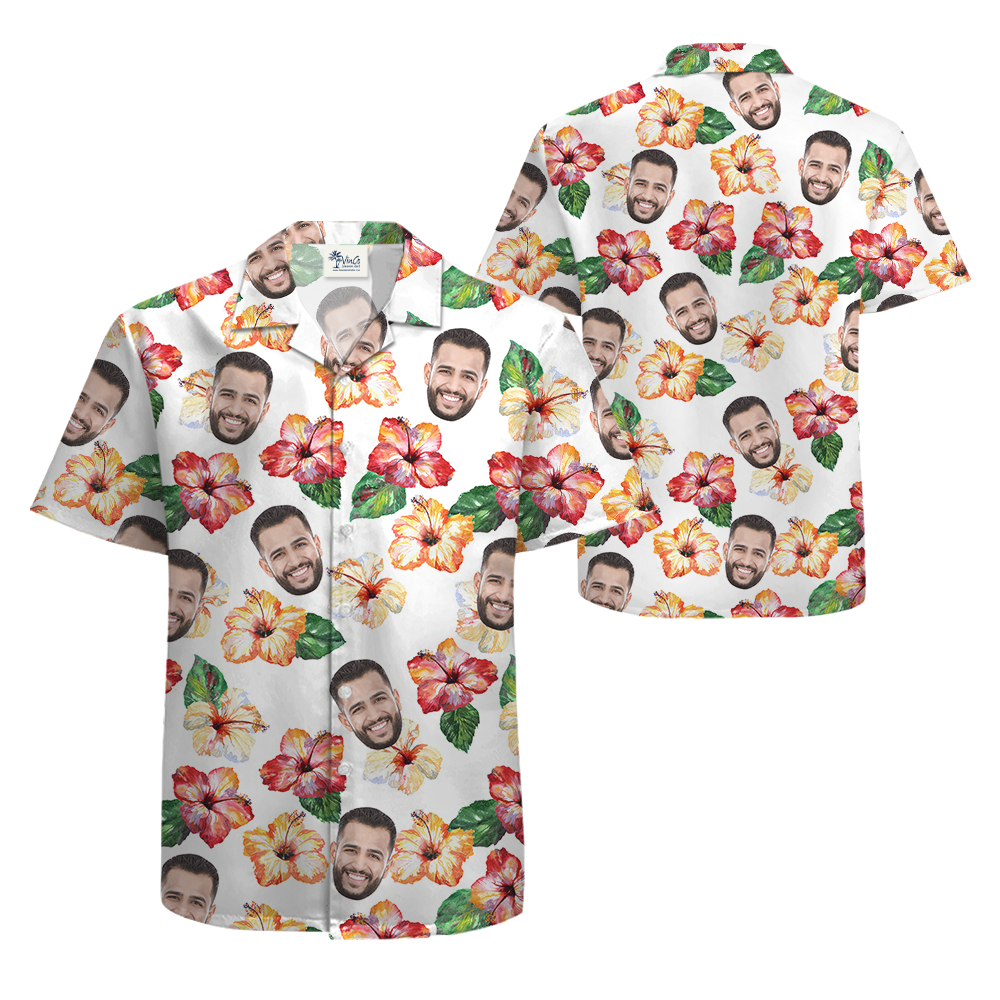 Custom Face Hawaiian Shirt with Multiple Designs