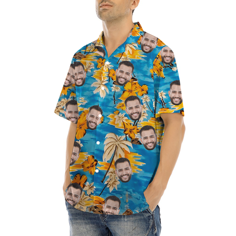 Custom Face Hawaiian Shirt with Multiple Designs