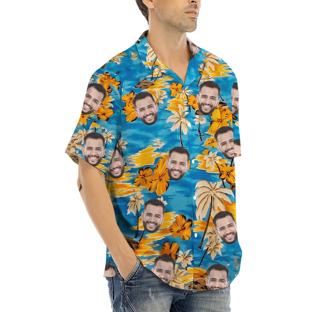 Custom Face Hawaiian Shirt with Multiple Designs