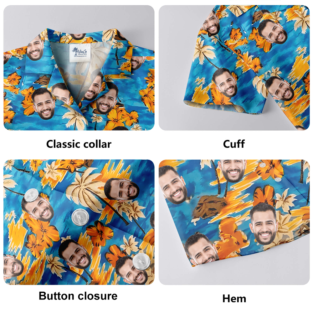 Custom Face Hawaiian Shirt with Multiple Designs