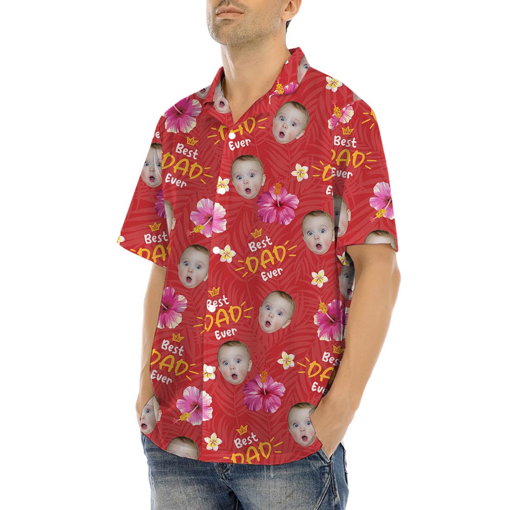 Custom Father's Day Shirt With Kids Faces