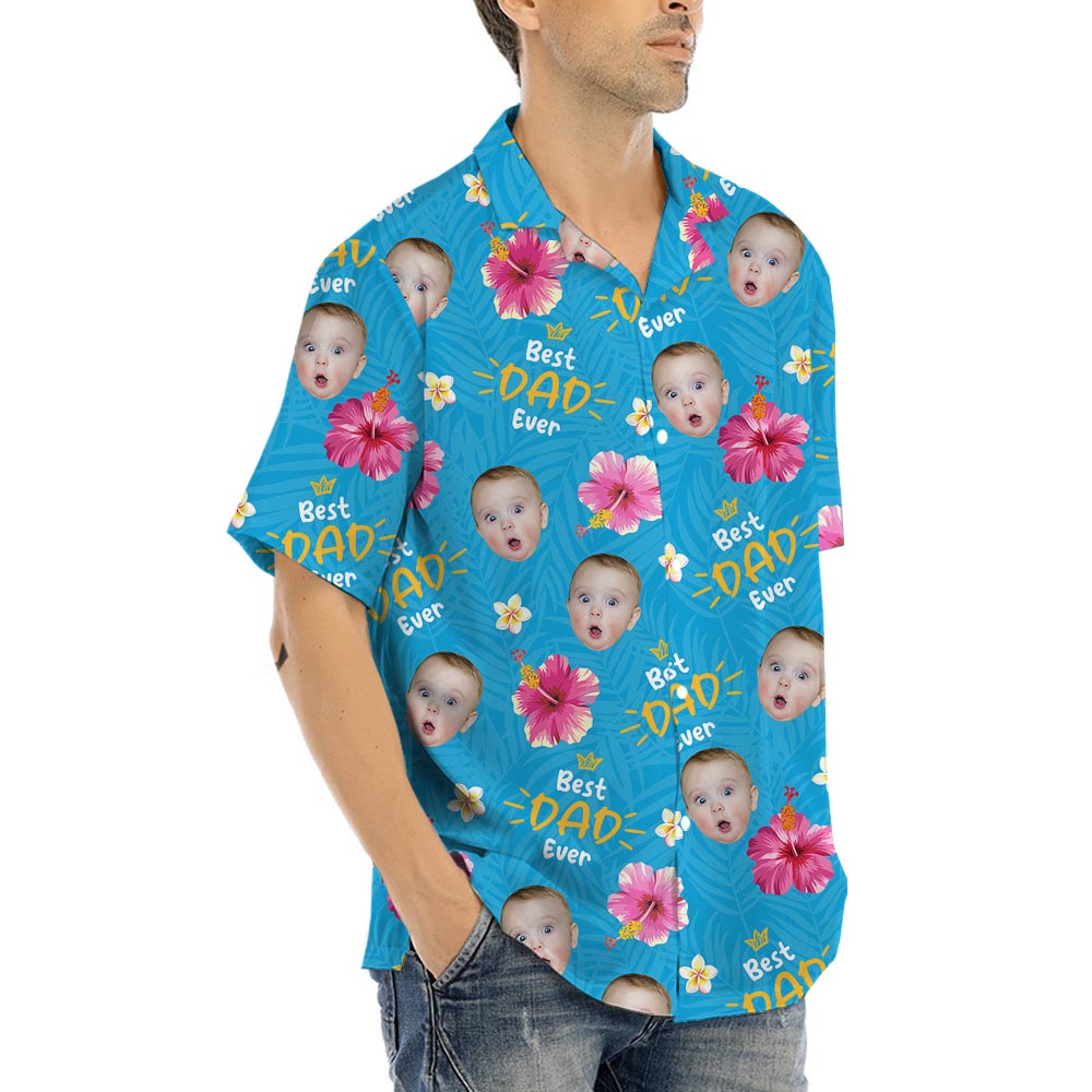 Custom Father's Day Shirt With Kids Faces