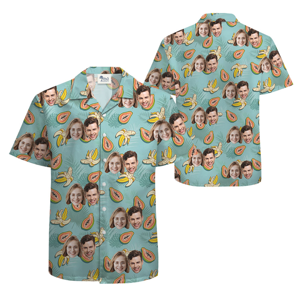 Funny Custom Fruit Hawaiian Shirt With 1-5 Faces