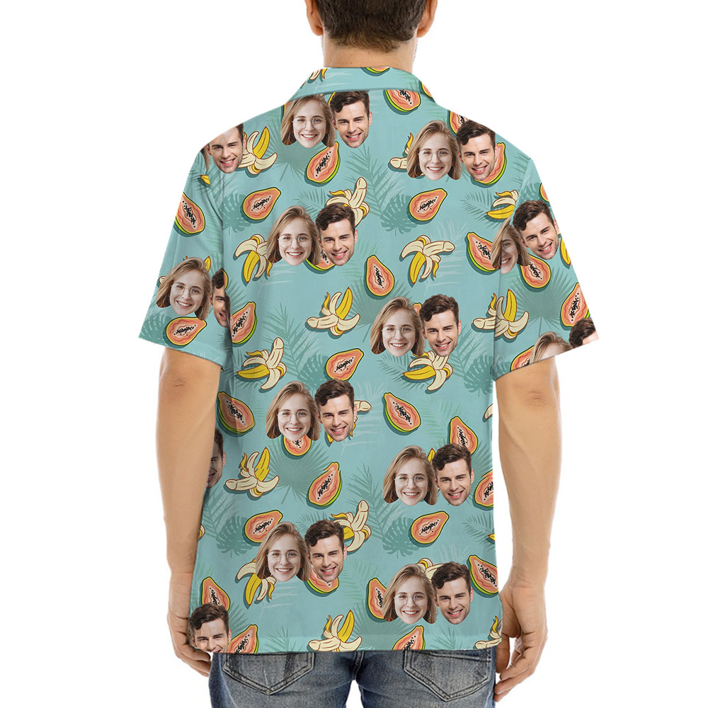 Funny Custom Fruit Hawaiian Shirt With 1-5 Faces