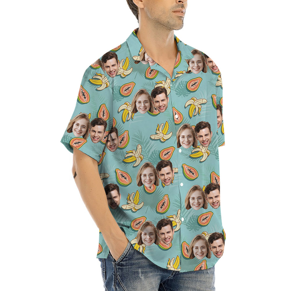 Funny Custom Fruit Hawaiian Shirt With 1-5 Faces