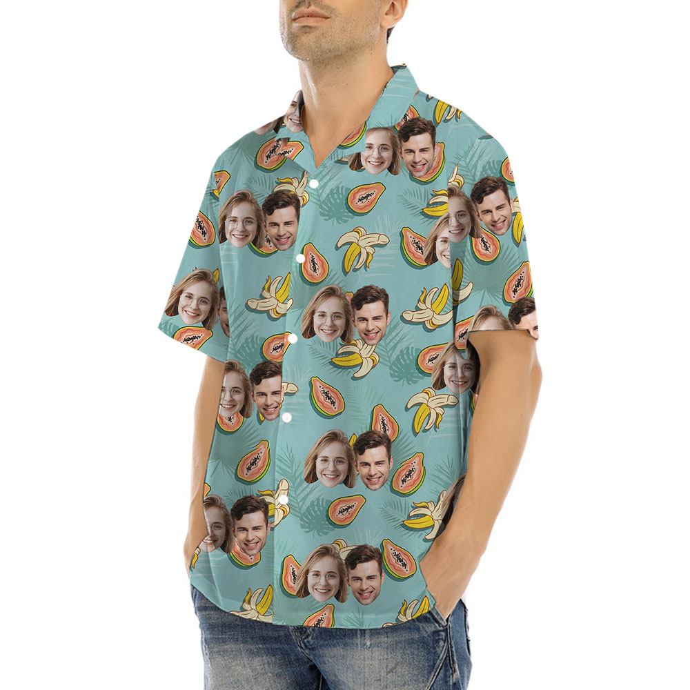 Funny Custom Fruit Hawaiian Shirt With 1-5 Faces