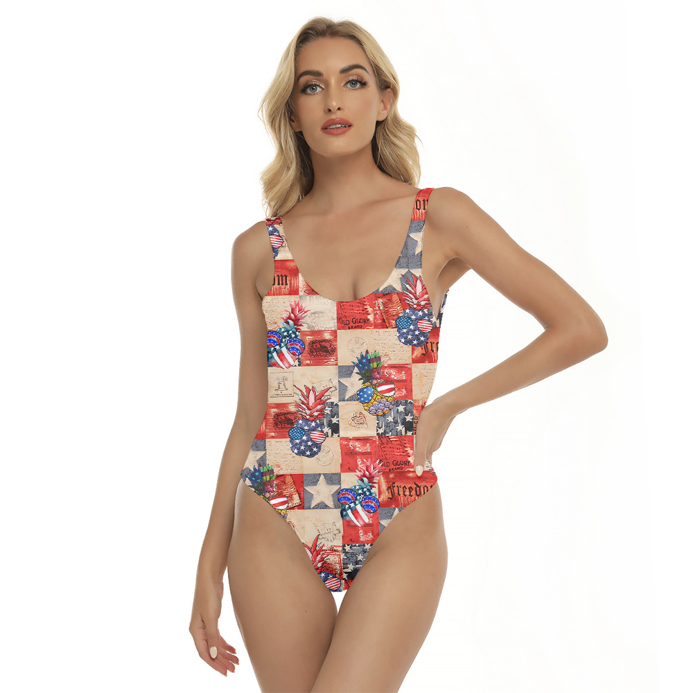 4th Of July Pineapple Vintage Hawaiian Swimsuit - variant image 1