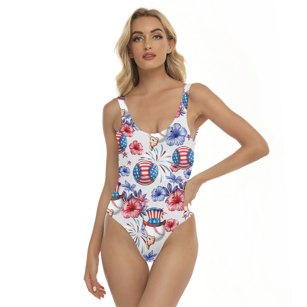 American Baseball Uncle Sam 4th Of July Swimsuit - variant image 1
