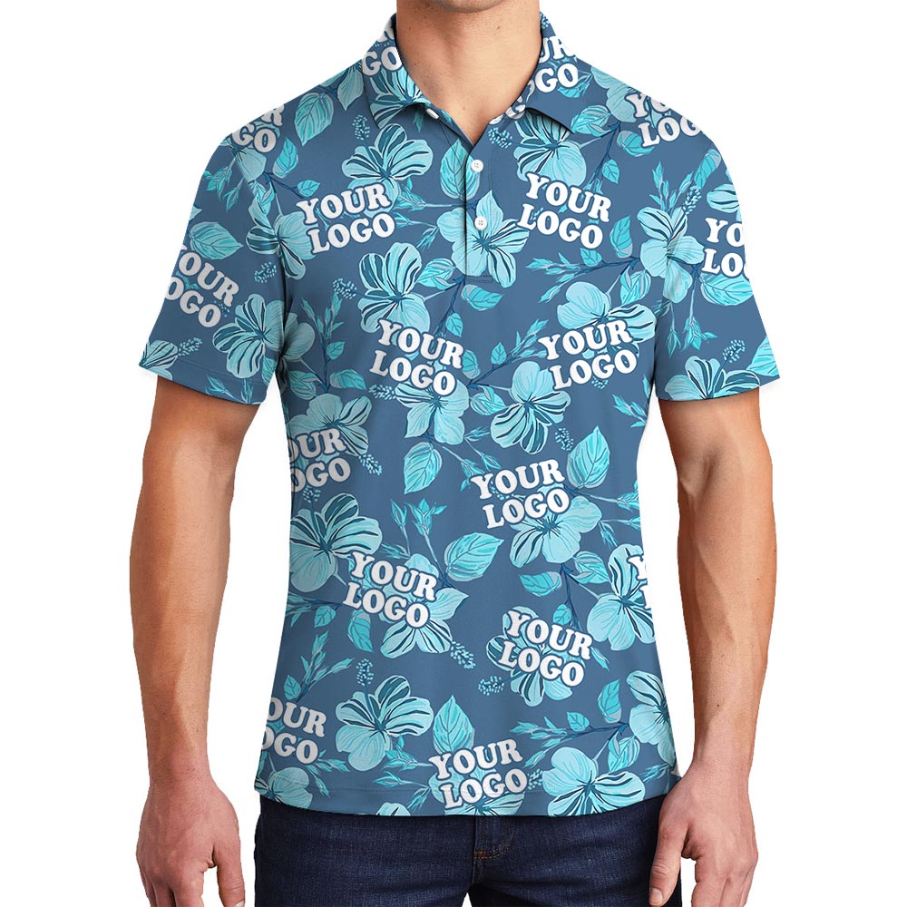 Blue Personalized Polo Shirt With Logo For Team - variant image 1