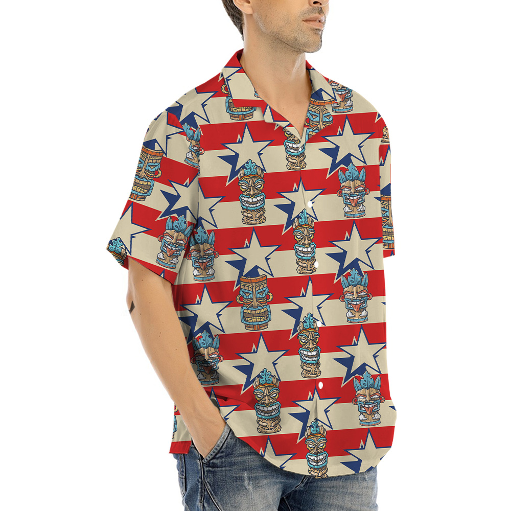 4th Of July Vintage Tiki Shirt