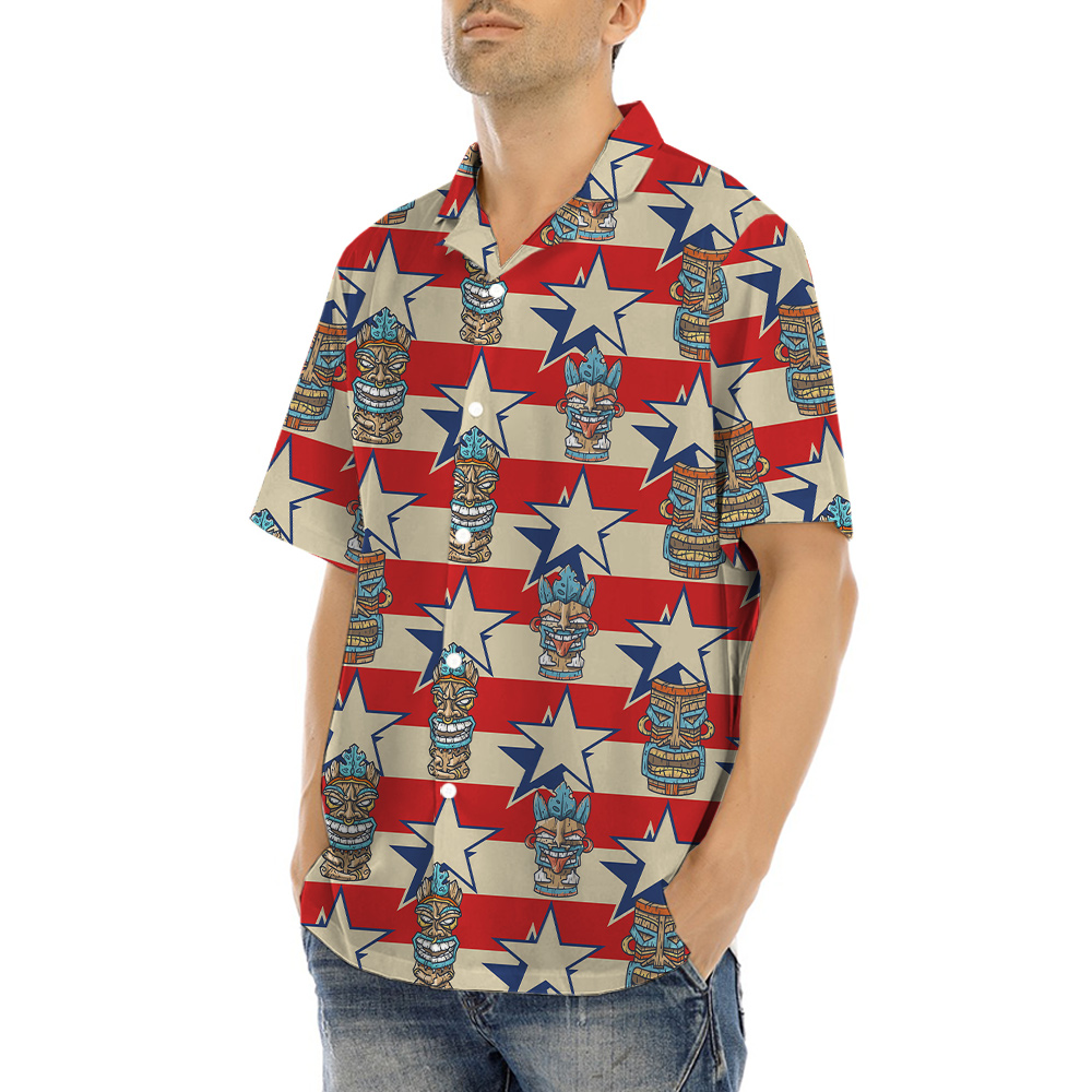 4th Of July Vintage Tiki Shirt