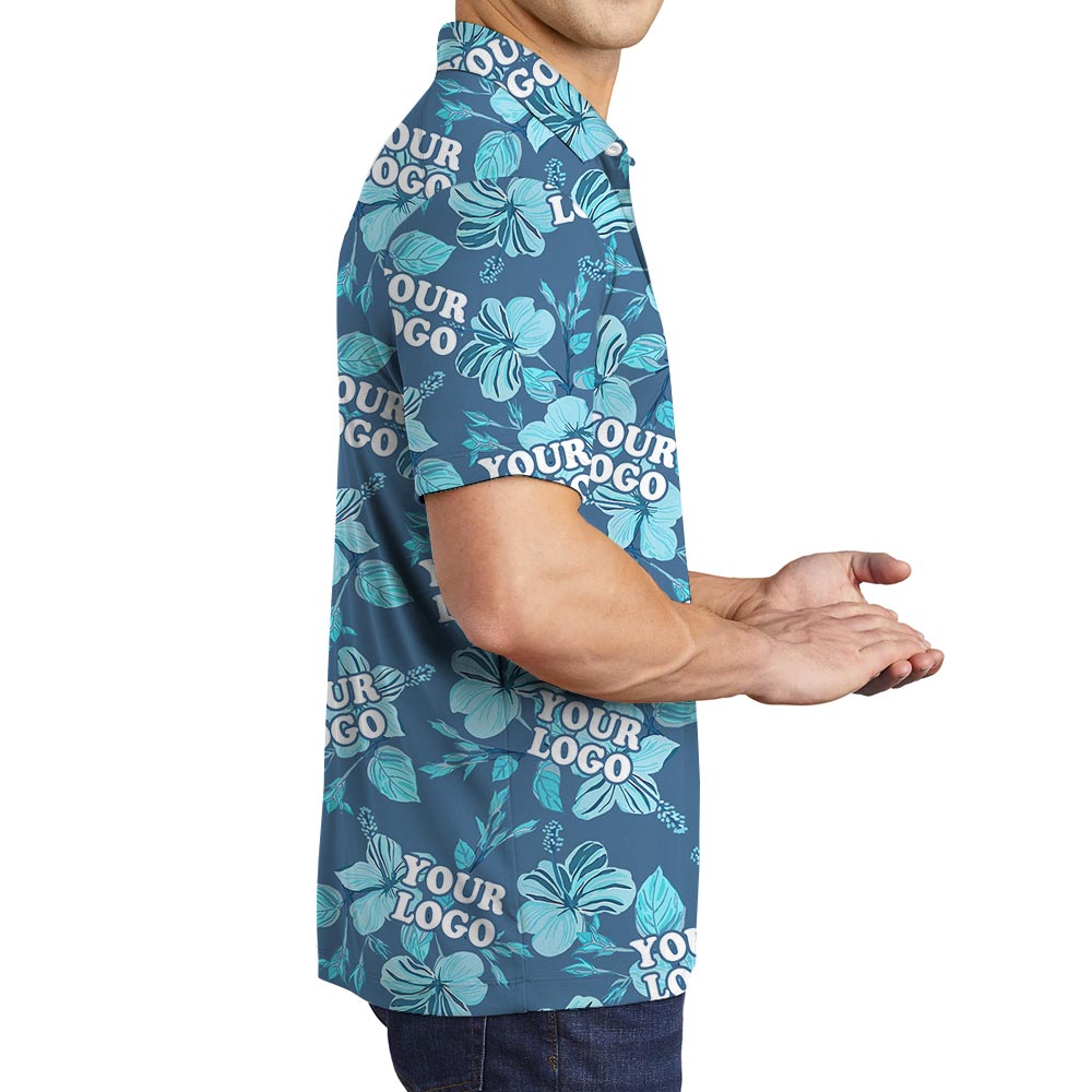 Blue Personalized Polo Shirt With Logo For Team