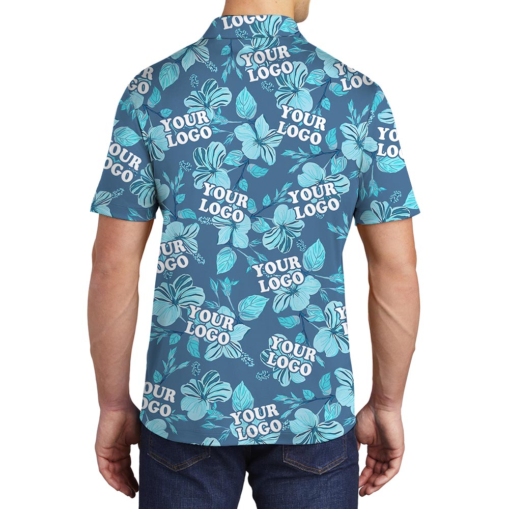 Blue Personalized Polo Shirt With Logo For Team