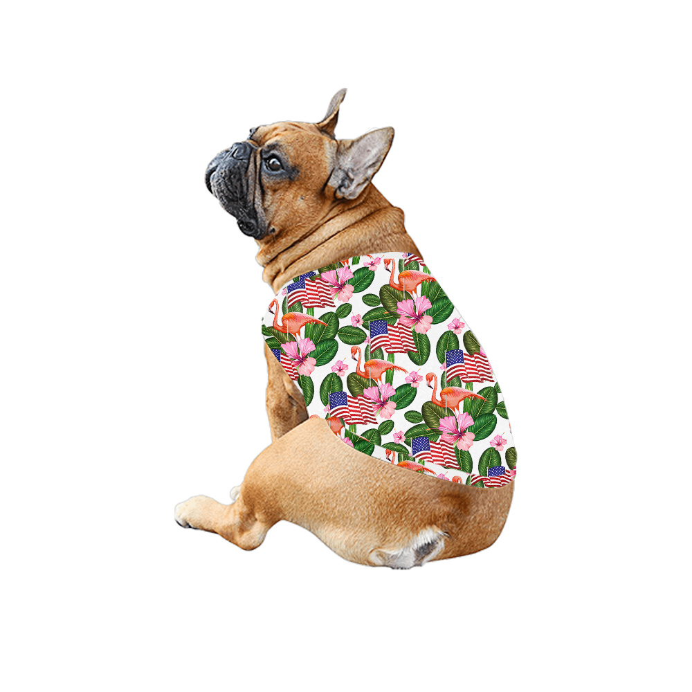 American Flag Flamingo Tropical Patriotic Matching Family Hawaiian Shirt And Dress