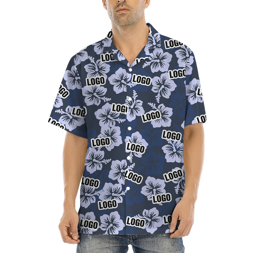 Men's Custom Hawaiian Shirt With Logo - variant image 1